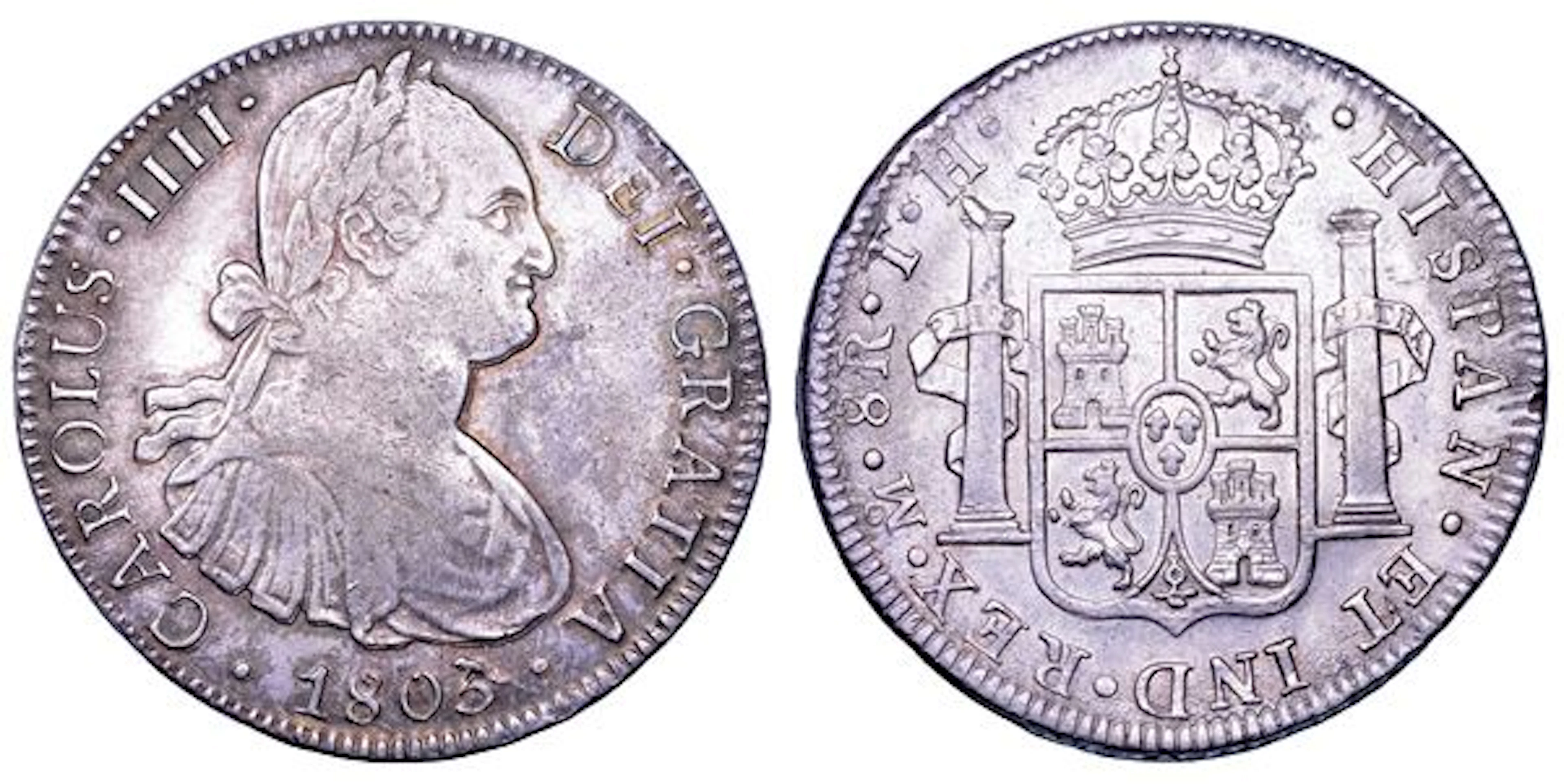 CARLOS IV, 1788-1808. MESSICO. 8 Reales 1805. CittÃ del Messico.