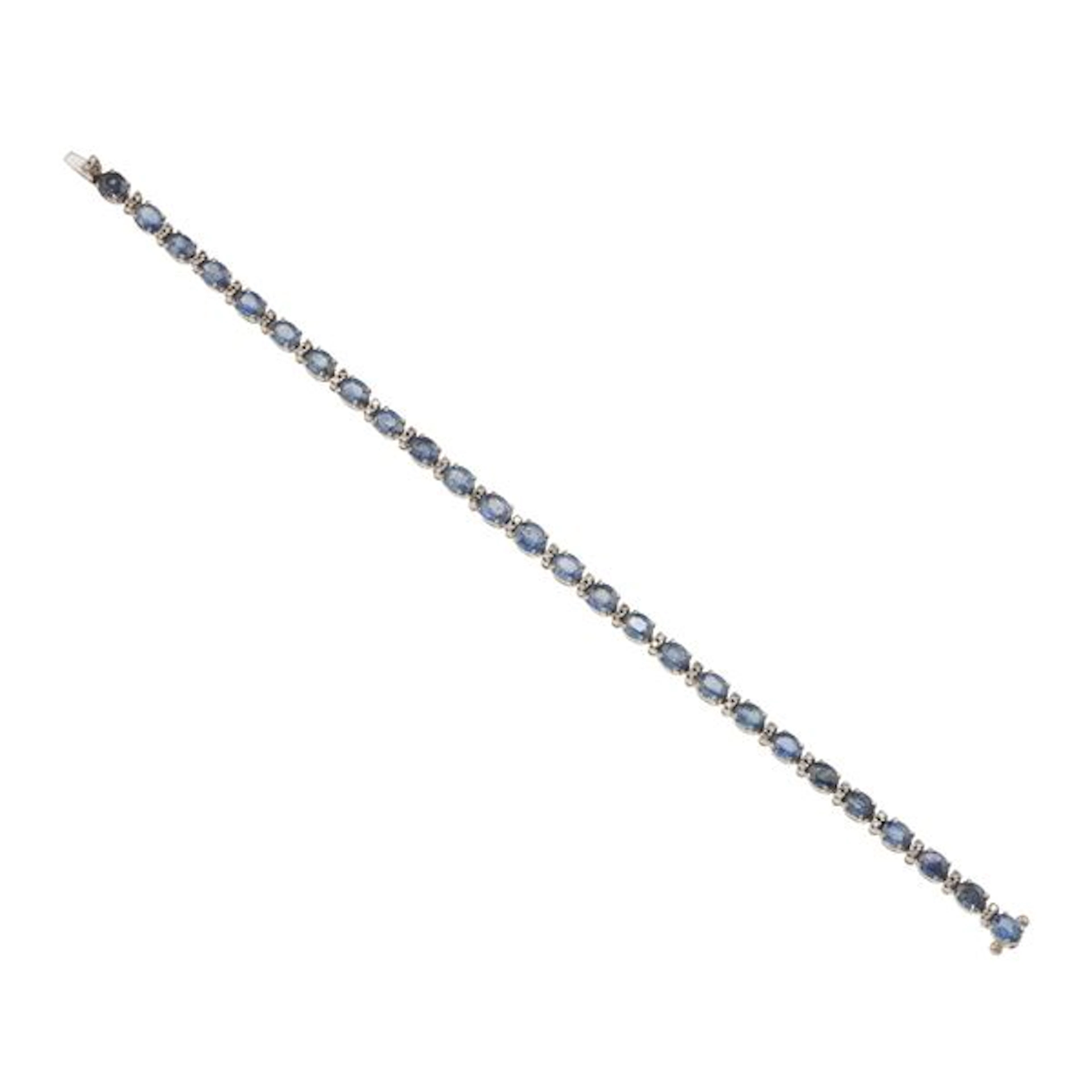 Sapphire, diamond and gold bracelet