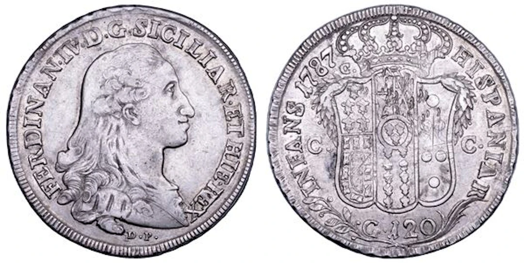 NAPOLI. FERDINANDO IV DI BORBONE, 1759-1799. I PERIODO. Piastra da