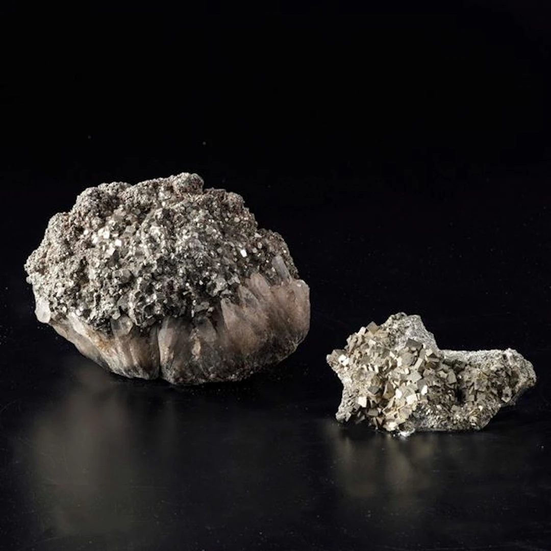Pyrite crystal cluster