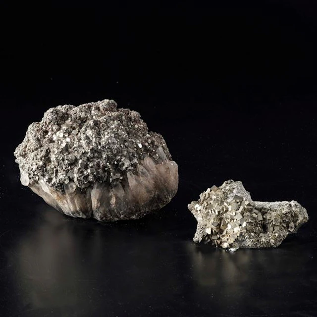 Pyrite crystal cluster