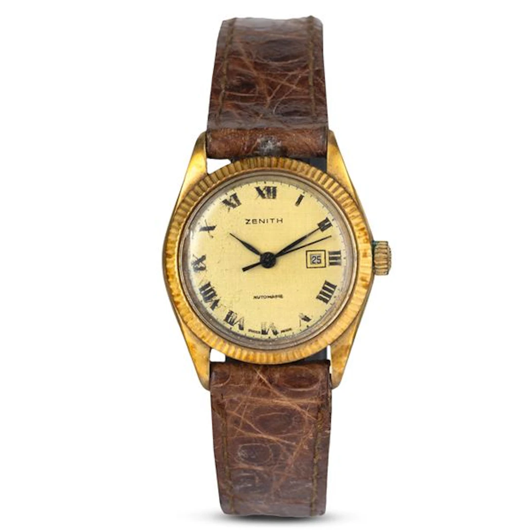 Solo tempo in oro giallo 18k, quadrante champagne con numeri Romani