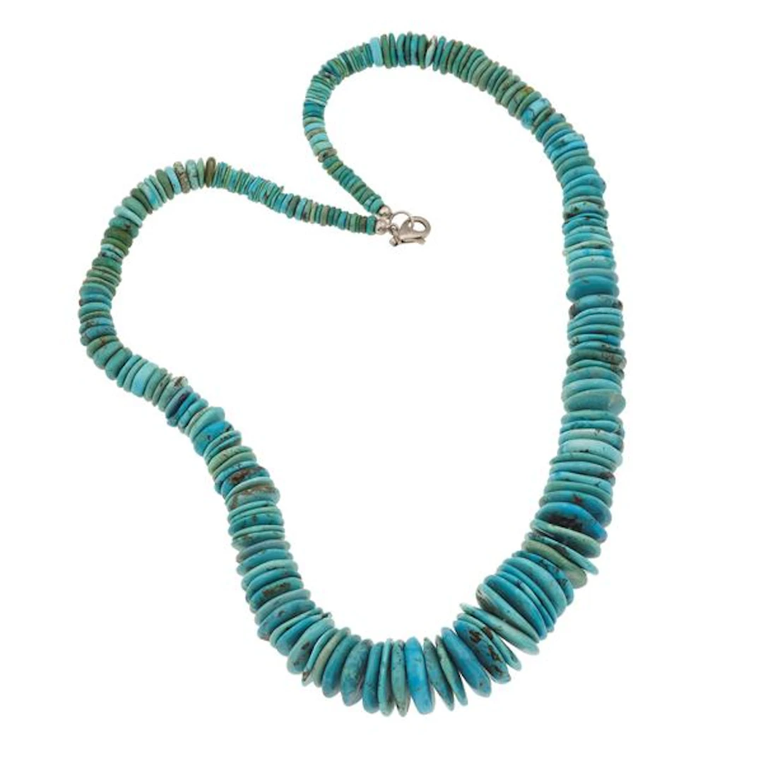 Turquoise and silver necklace