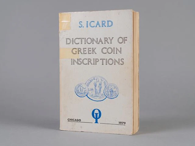 ICARD S. Dictionary of Greek Coins inscriptions.