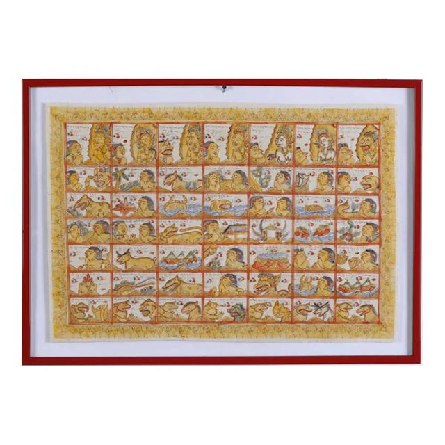 Tessuto Batik con divinitÃ . Indonesia, secolo XIX