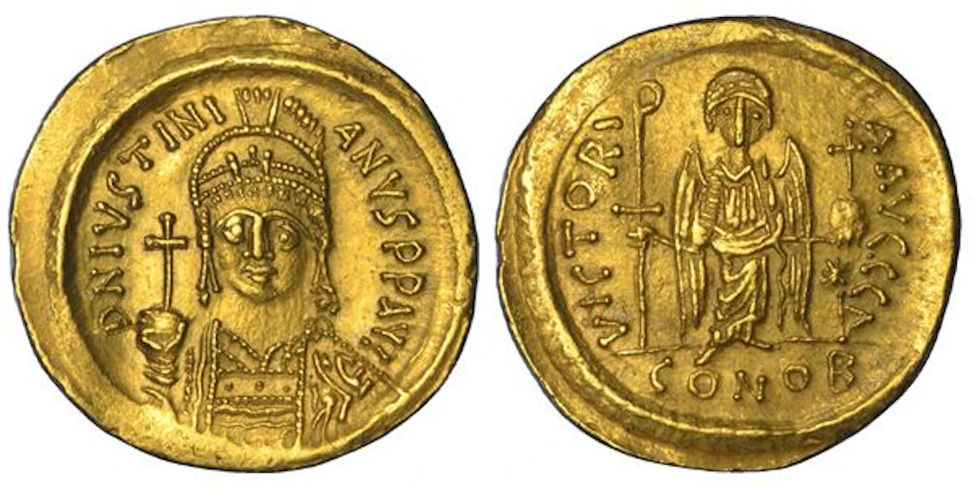 GIUSTINIANO I, 527â565. Solido. Costantinopoli.