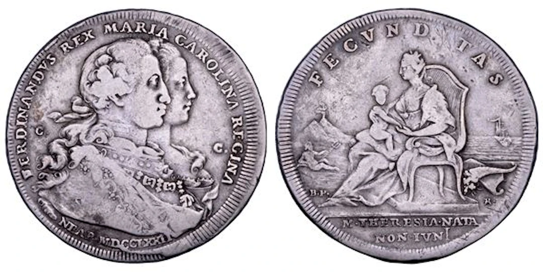 NAPOLI. FERDINANDO IV DI BORBONE, 1759-1799. I PERIODO. Piastra da