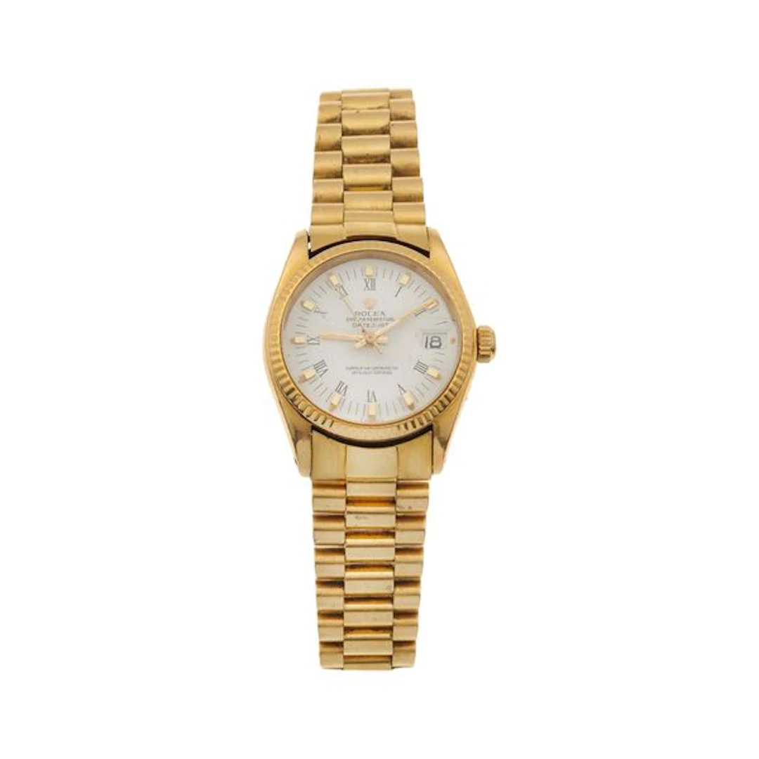 Gold wristwatch. Signed Rolex, Oyster Perpetual Datejust. Movement