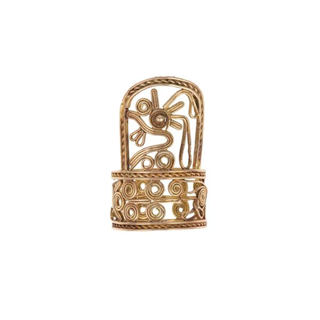 Low-karat gold ring