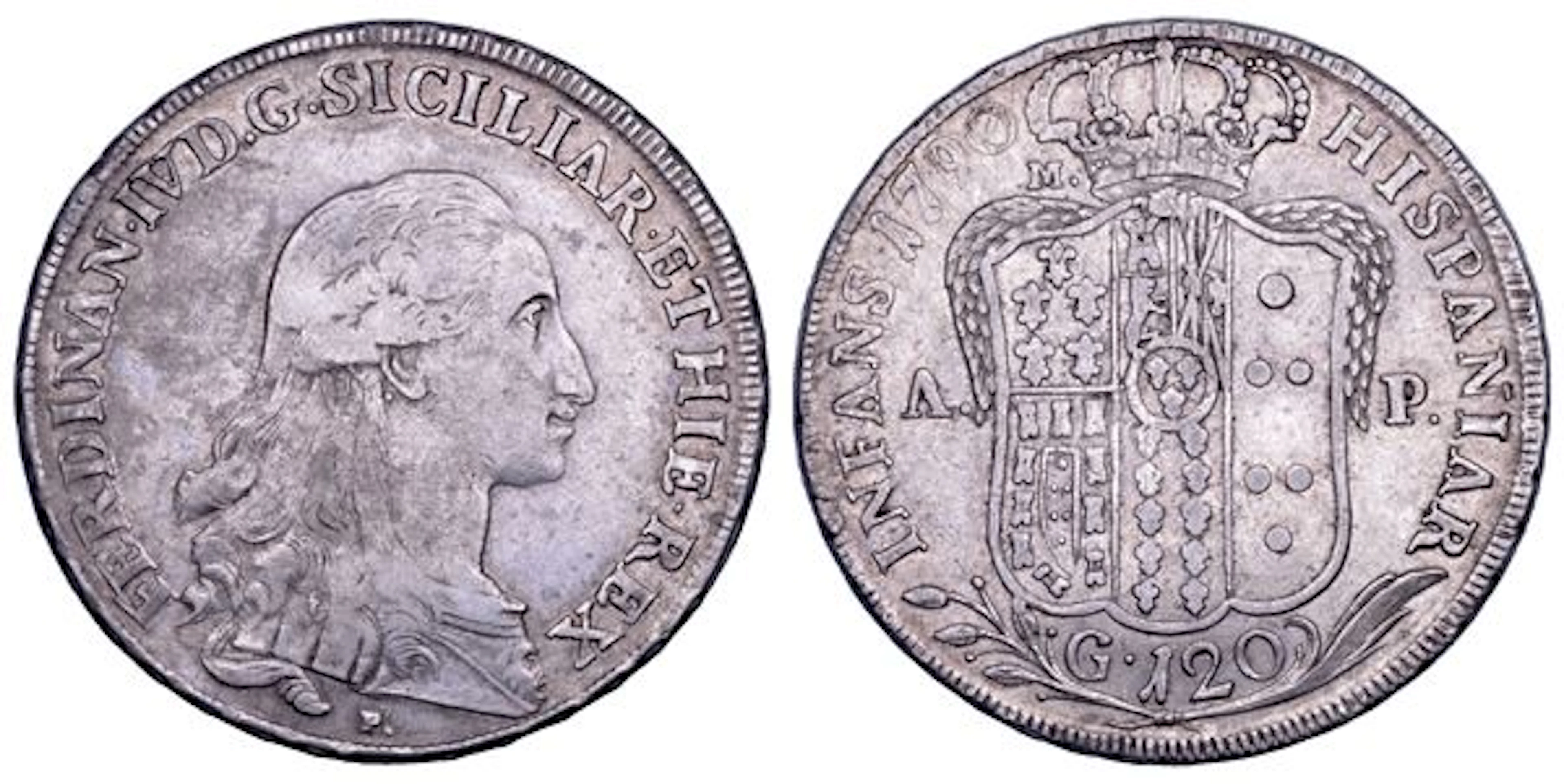 NAPOLI. FERDINANDO IV DI BORBONE, 1759-1799. I PERIODO. Piastra da