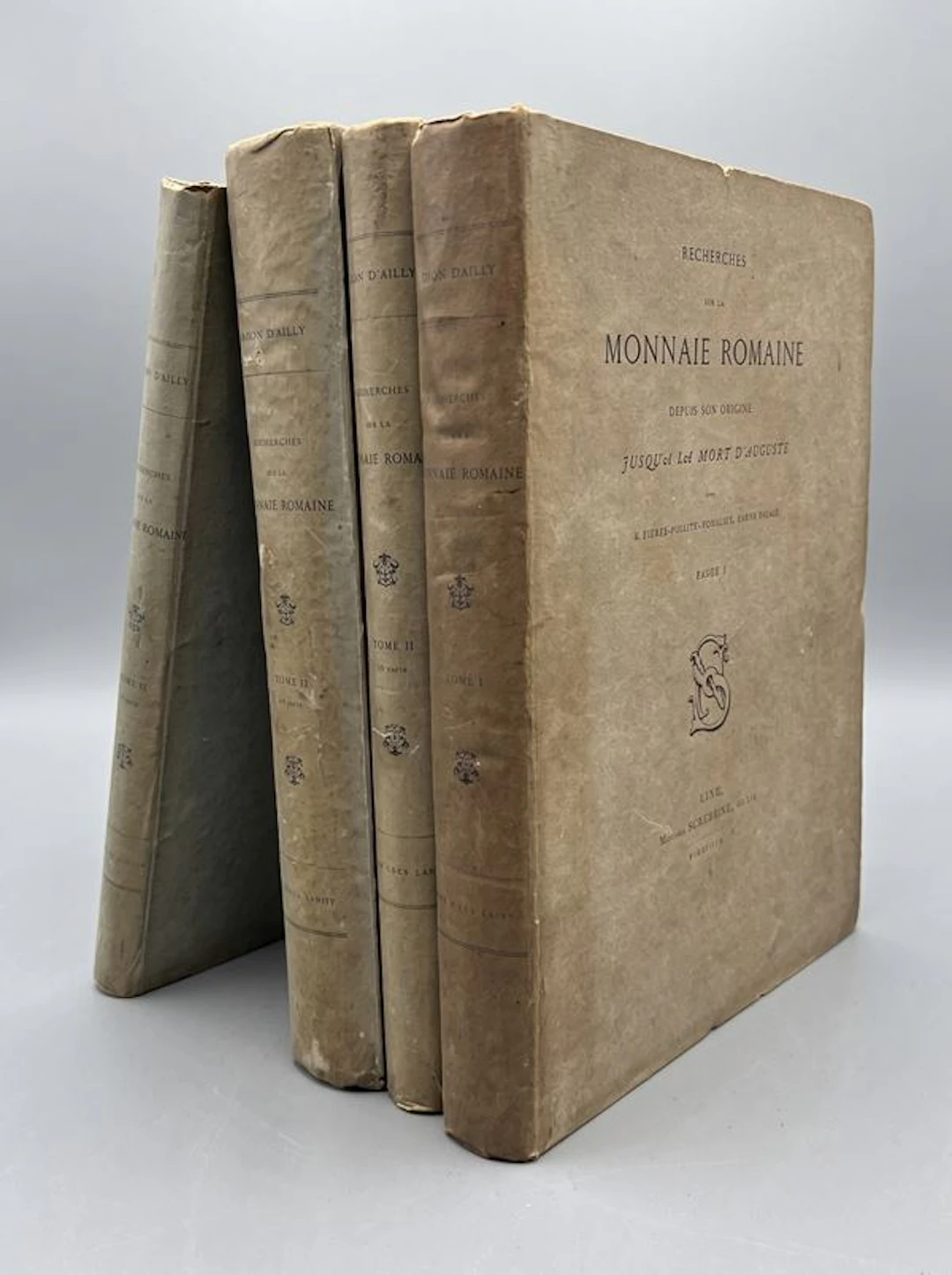 BOURLIER P.P. Baron d'Ailly. Recherches sur la Monnaie Romaine depuis