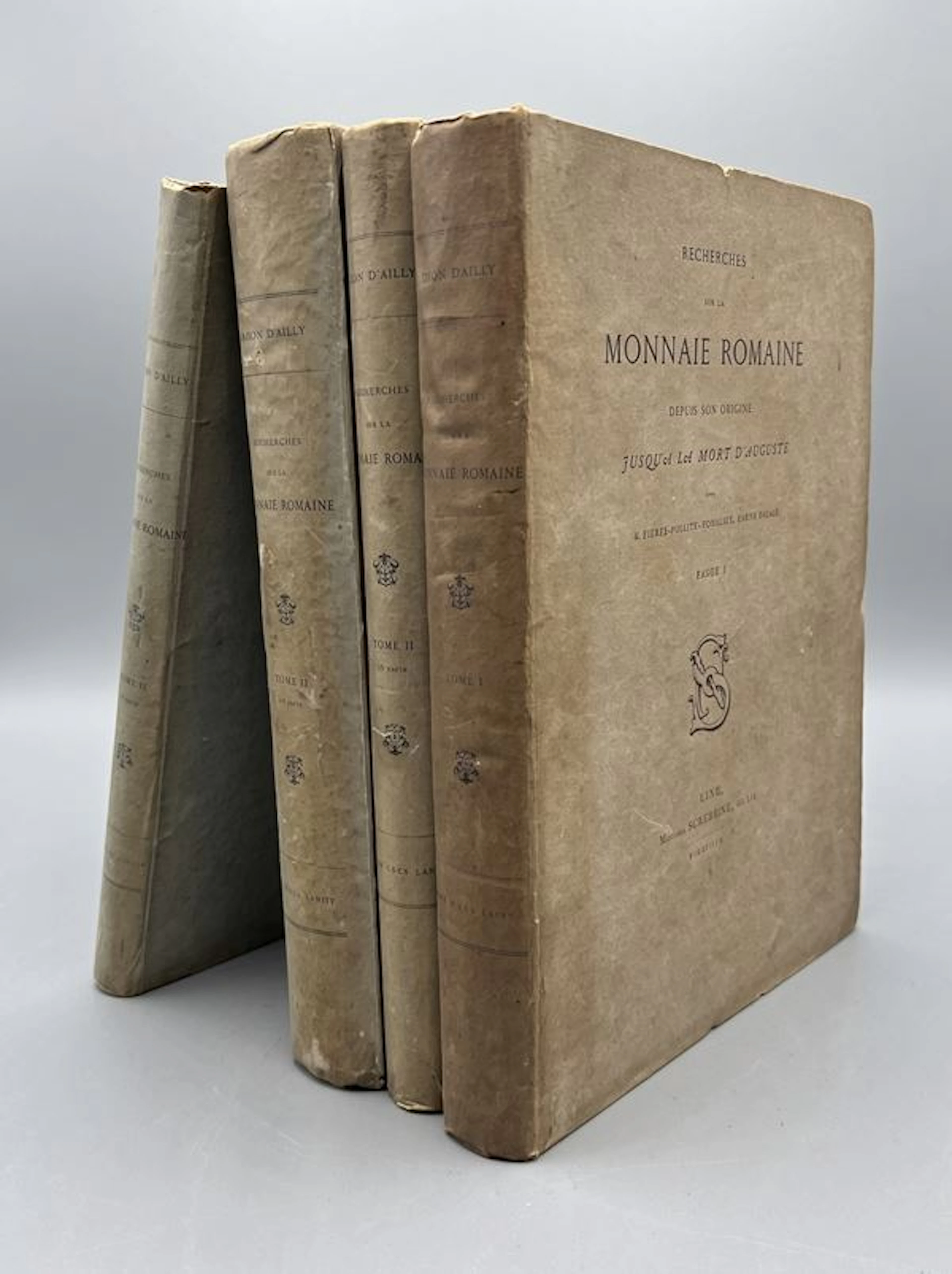 BOURLIER P.P. Baron d'Ailly. Recherches sur la Monnaie Romaine depuis