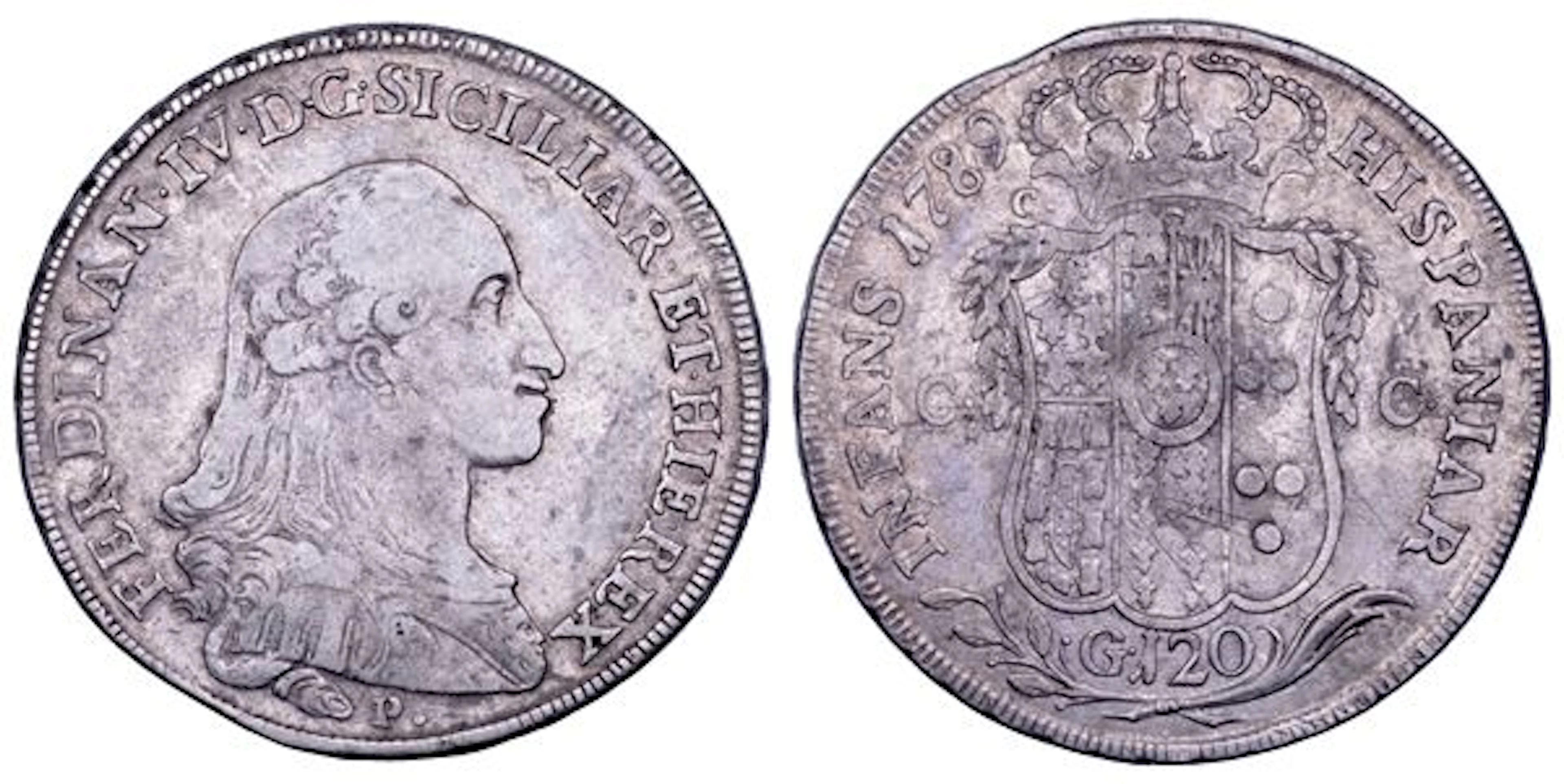 NAPOLI. FERDINANDO IV DI BORBONE, 1759-1799. I PERIODO. Piastra da