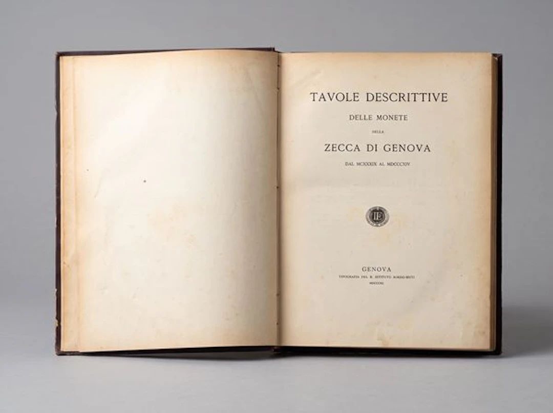 DESIMONI C. Tavole descrittive delle monete della zecca di Genova