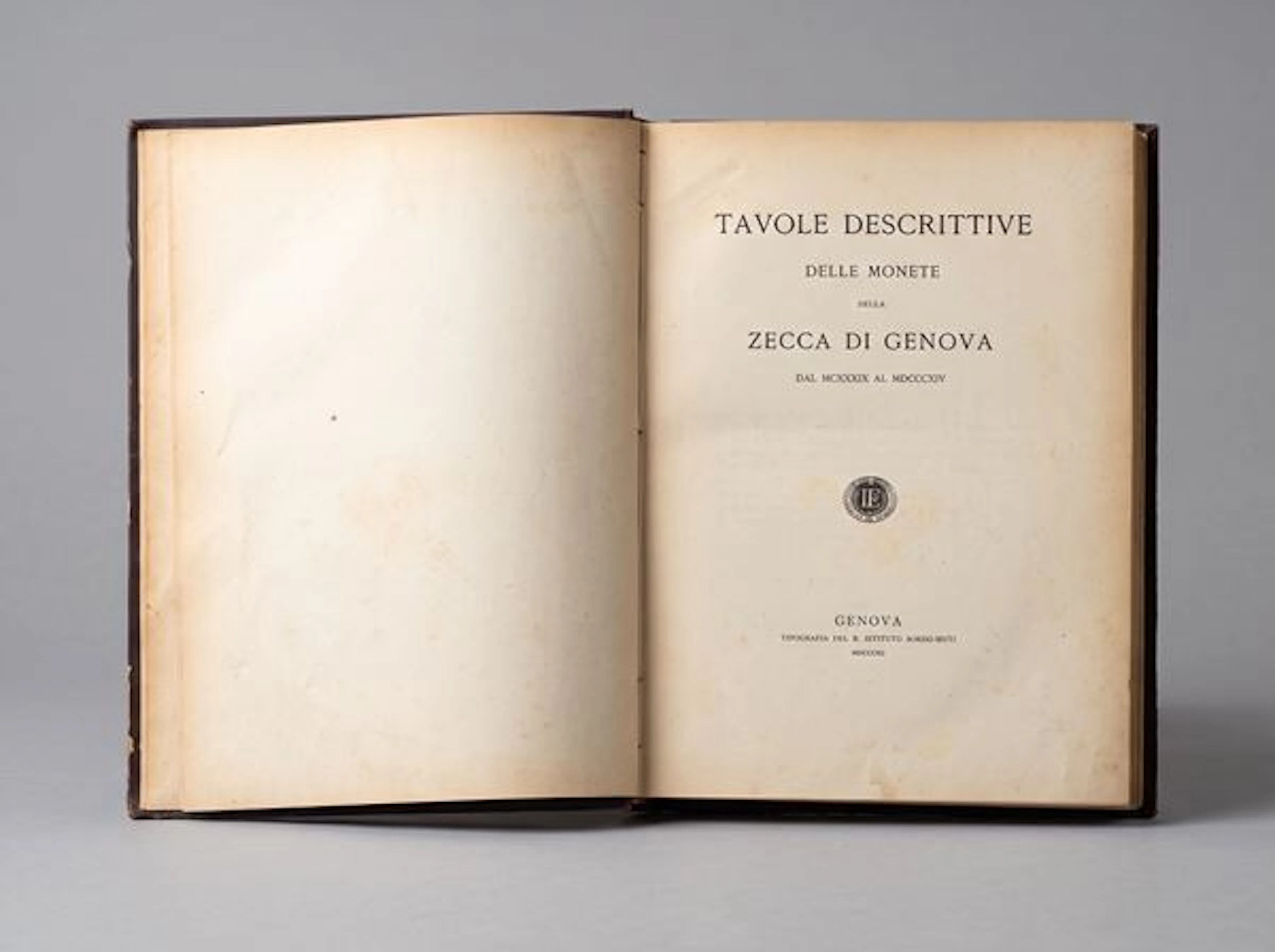 DESIMONI C. Tavole descrittive delle monete della zecca di Genova