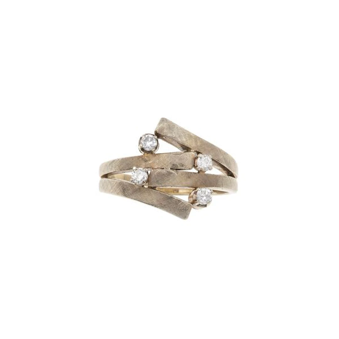 Diamond and gold ring