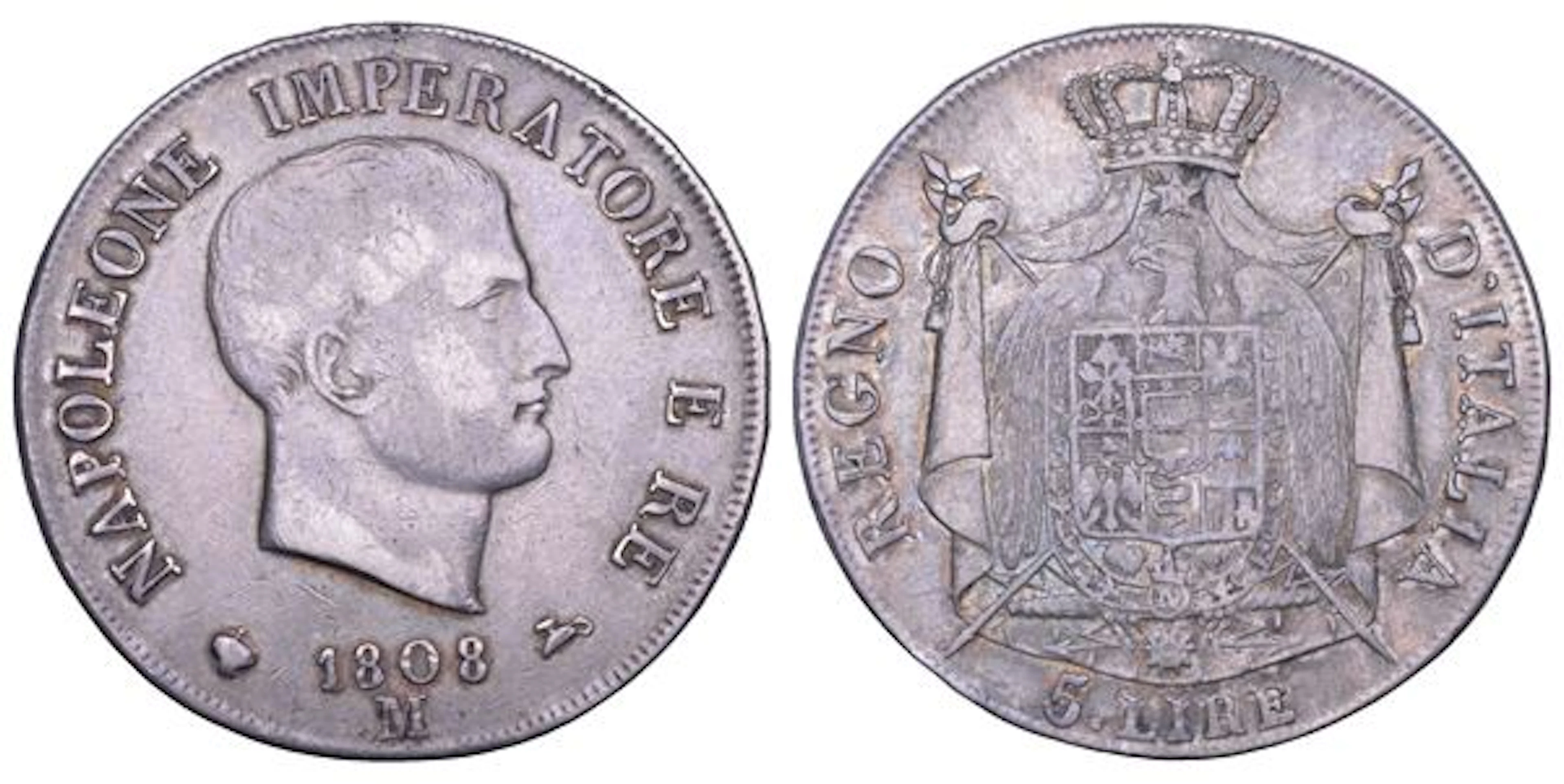 MILANO. NAPOLEONE I, 1805-1814. 5 Lire 1808.