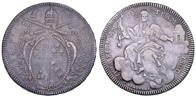 STATO PONTIFICIO. PIO VII (Gregorio Luigi Barnaba Chiaramonti), 1800-1823.