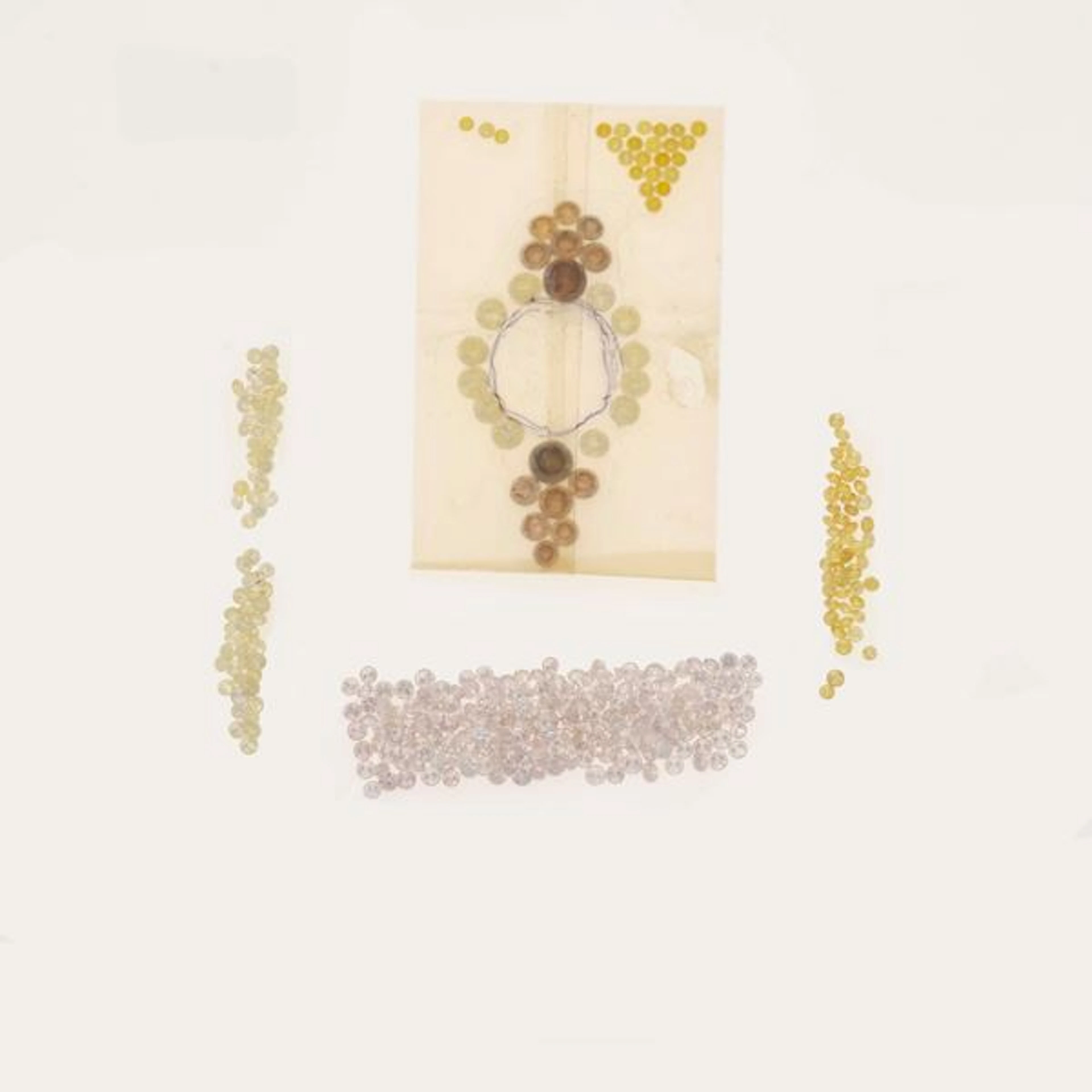 Collection of diamonds, brilliant-cut and mixed color, for a total