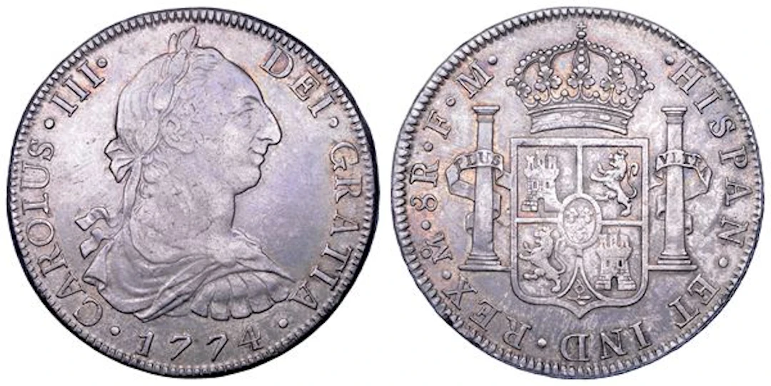 CARLOS III, 1759-1788. MESSICO. 8 reales 1774. CittÃ del Messico.