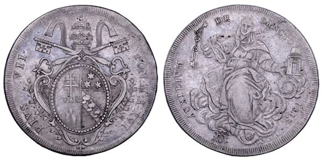STATO PONTIFICIO. PIO VII (Gregorio Luigi Barnaba Chiaramonti), 1800-1823.