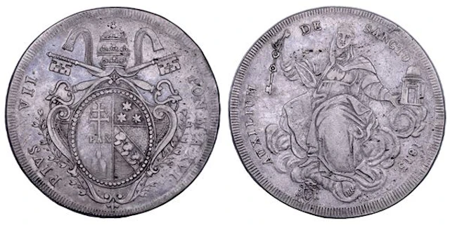 STATO PONTIFICIO. PIO VII (Gregorio Luigi Barnaba Chiaramonti), 1800-1823.