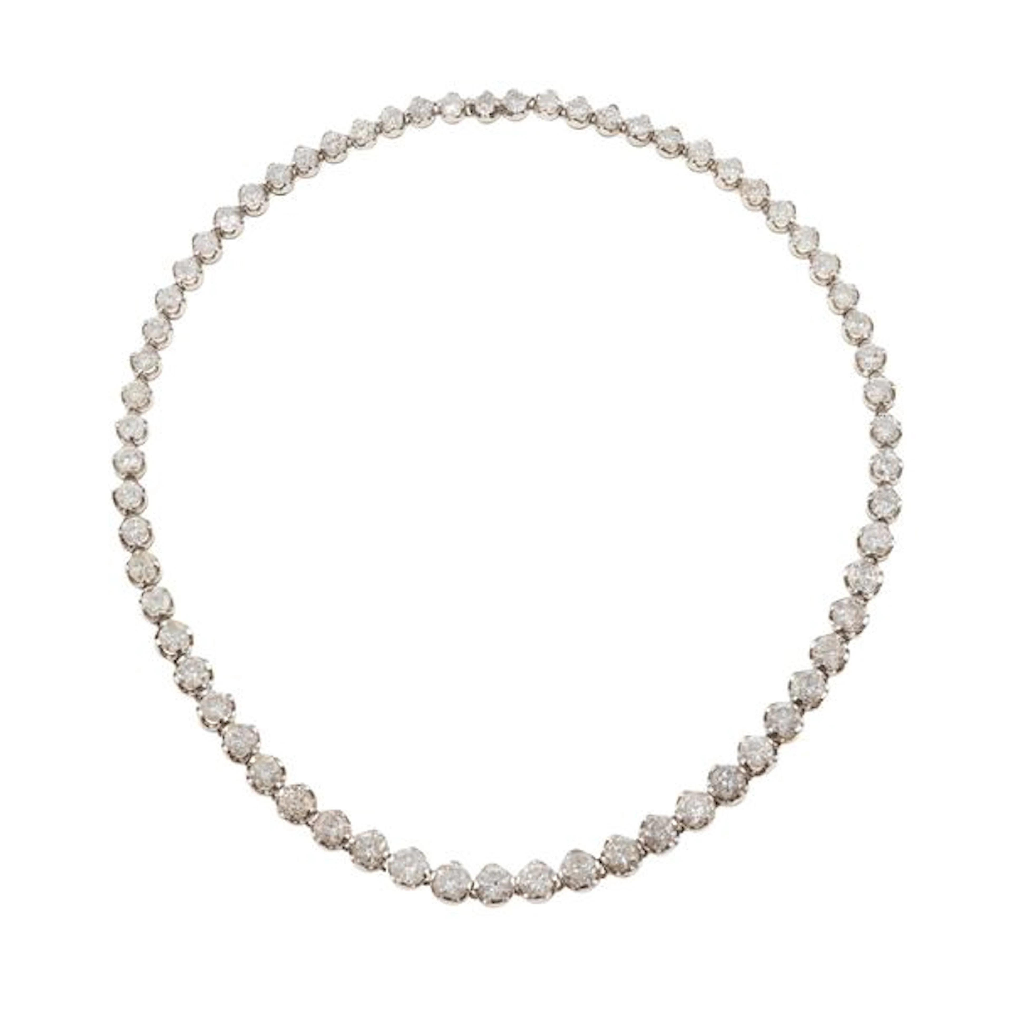 Diamond and gold line necklace