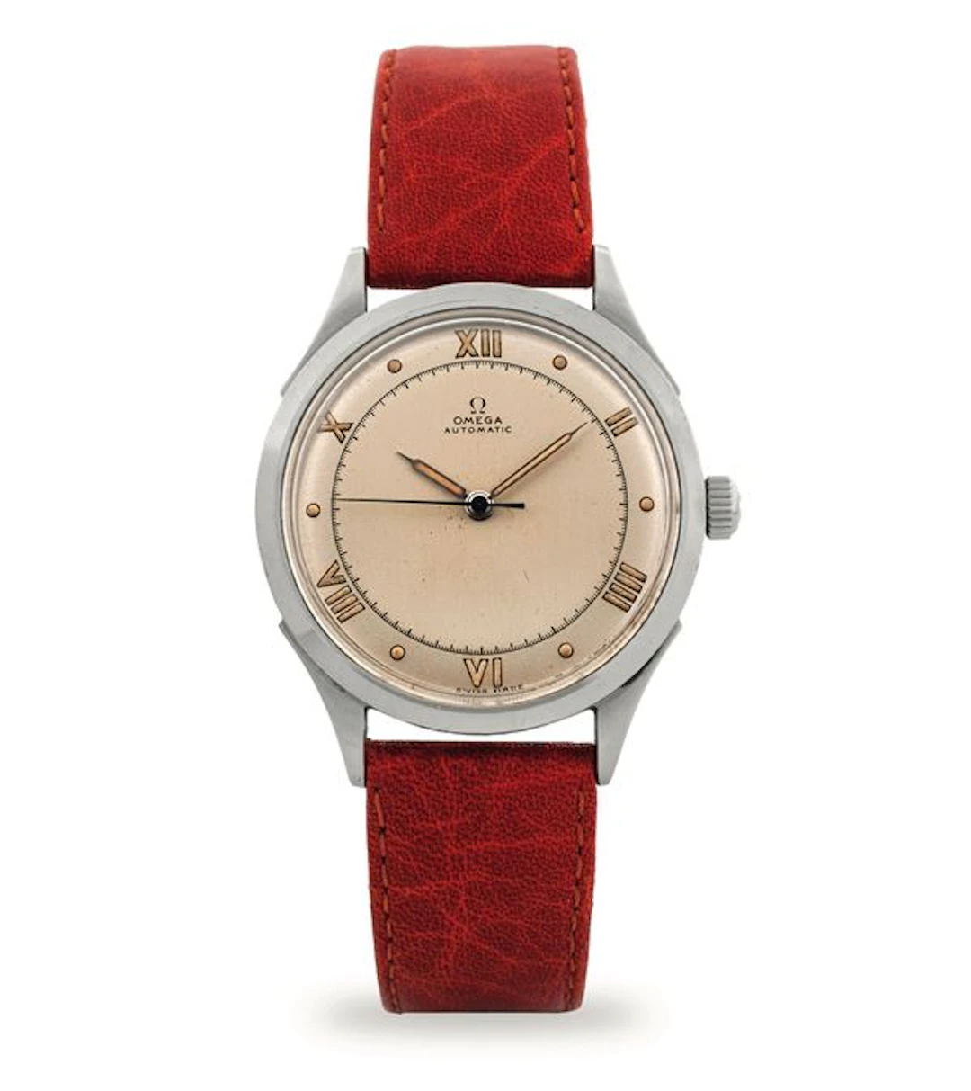 Solo tempo ref 2421-4 in steel, silvered dial with Roman numerals, circa 1950