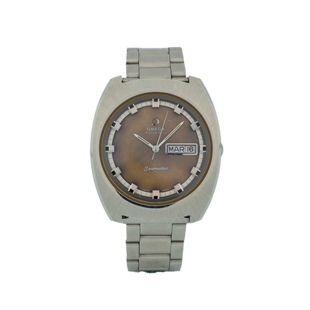 Seamaster ref. ST 166.111 in acciaio, quadrante marrone soleil con