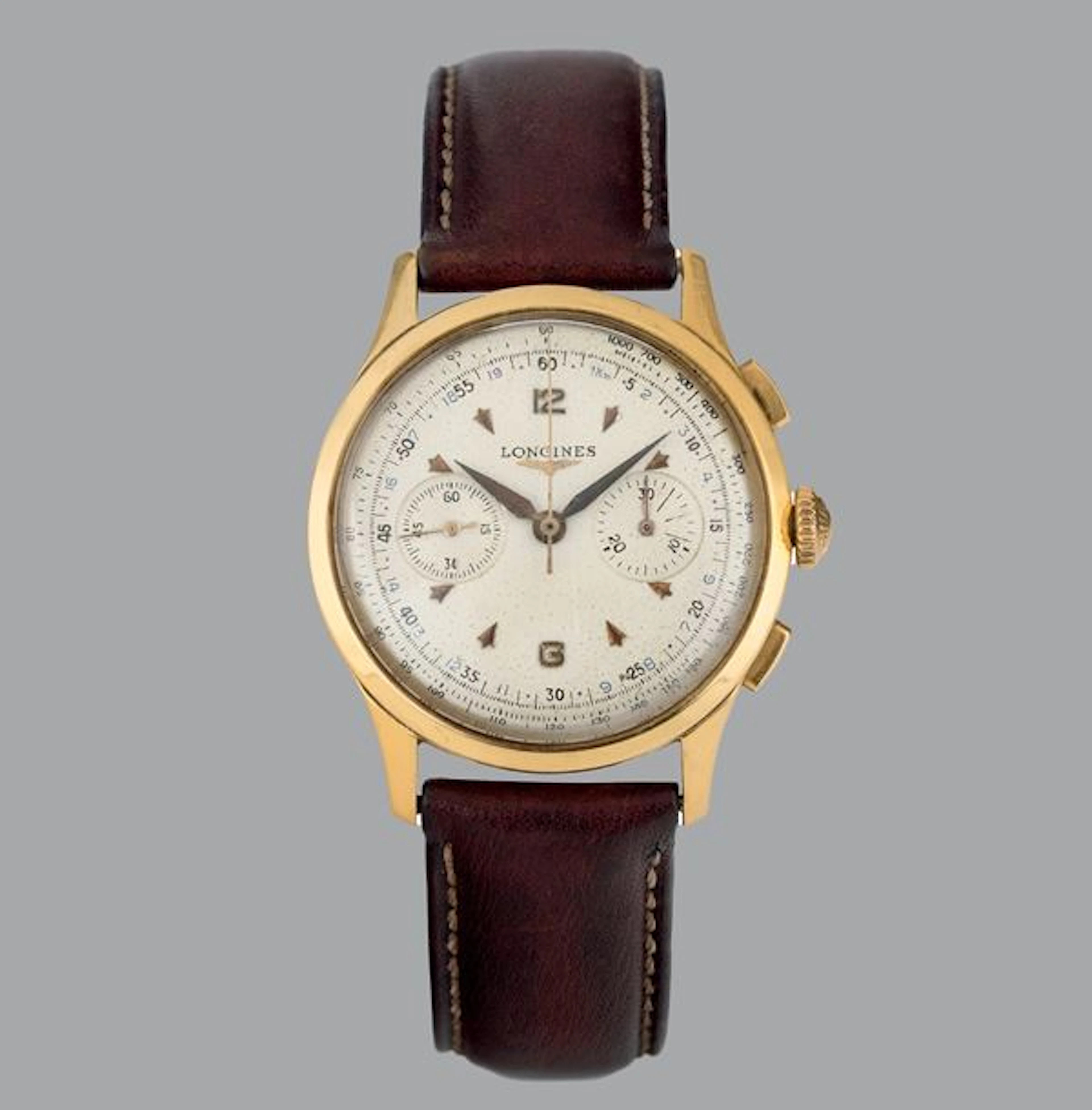 Cronografo Flyback ref. 5967 21 in oro giallo 18k con tasti rettangolari