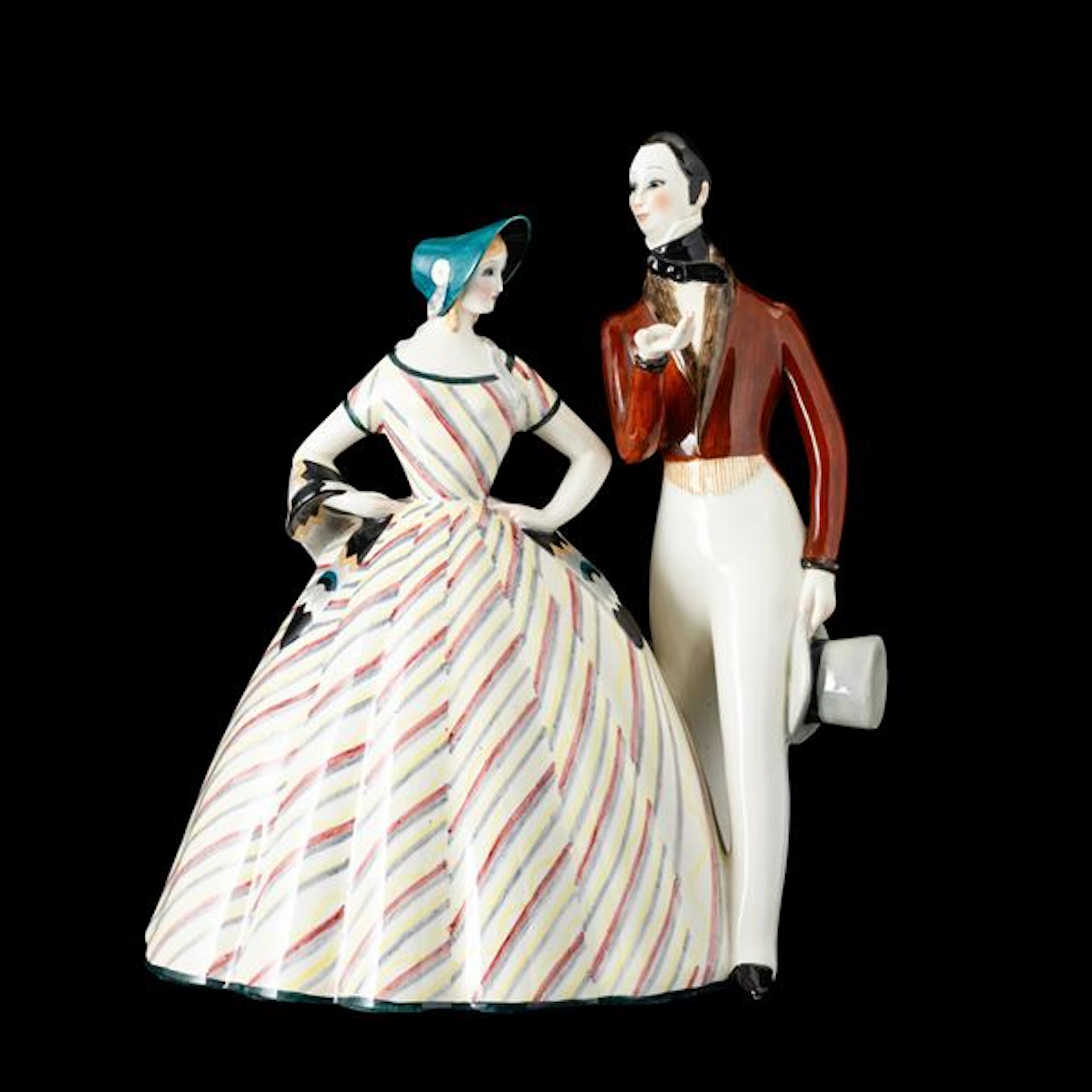 Lenci, Torino 1932 Dama e Cavaliere 1848 - Passeggiata sentimentale