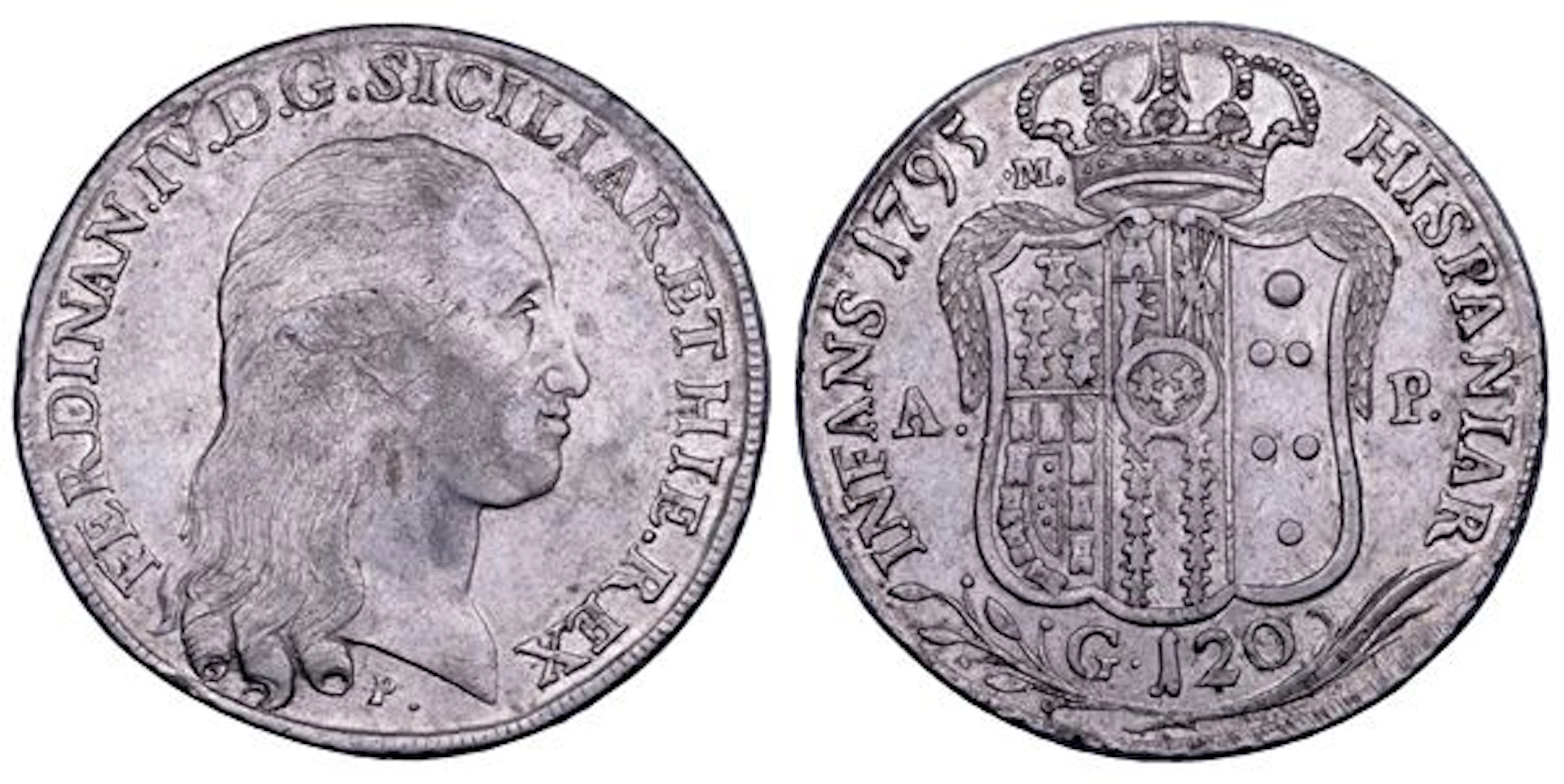 NAPOLI. FERDINANDO IV DI BORBONE, 1759-1799. I PERIODO. Piastra da