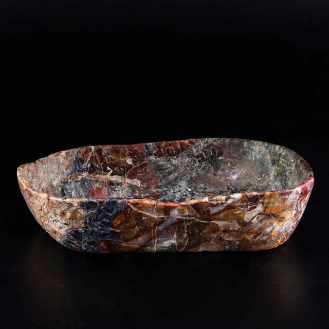 Large, elegant pietersite bowl