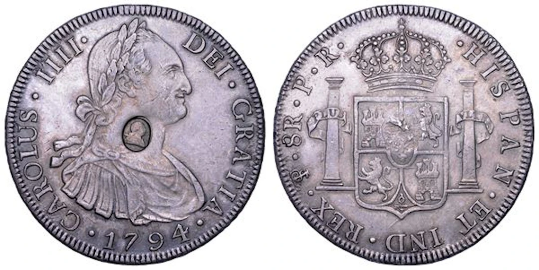 CARLOS IV, 1788-1808. SPAGNA. Moneta da 8 Reales 1794 di Carlos IV