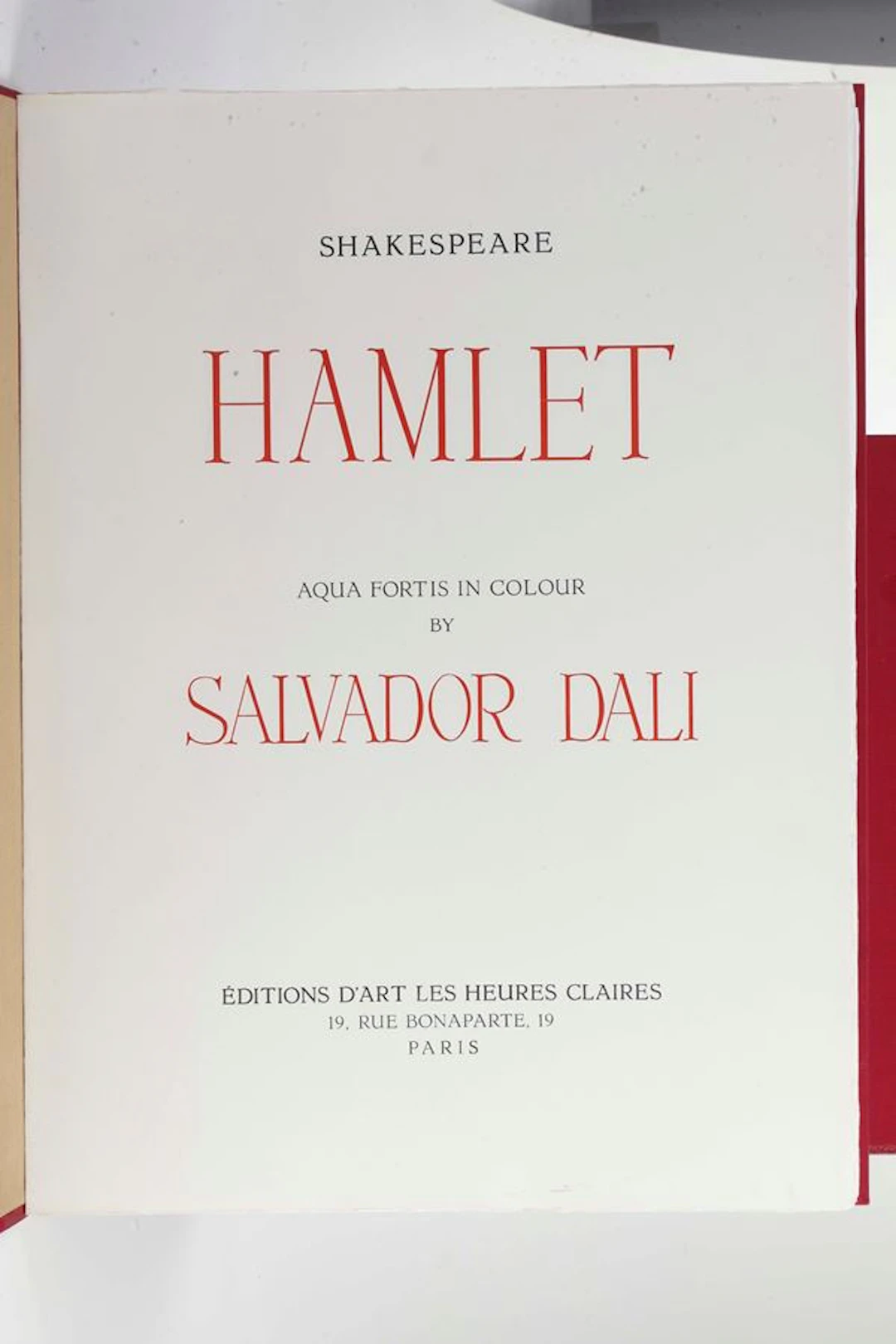 DalÃ¬, Salvador (1904-1989) - tiratura limitata Hamlet Parigi, Edizioni