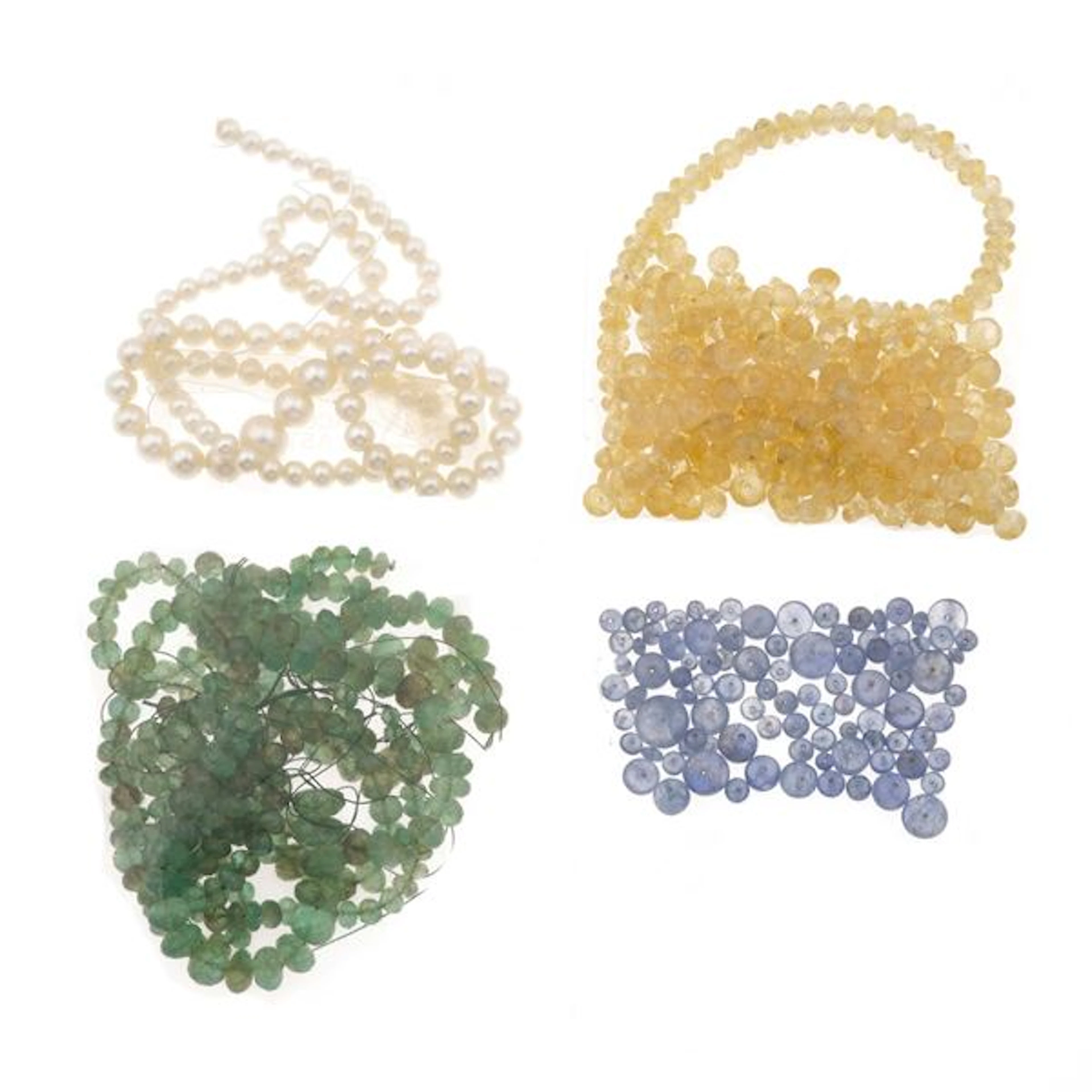 Mixed lot consisting of various gemstones