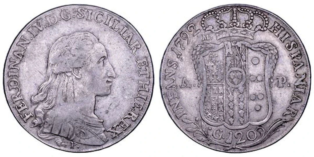NAPOLI. FERDINANDO IV DI BORBONE, 1759-1799. I PERIODO. Piastra da