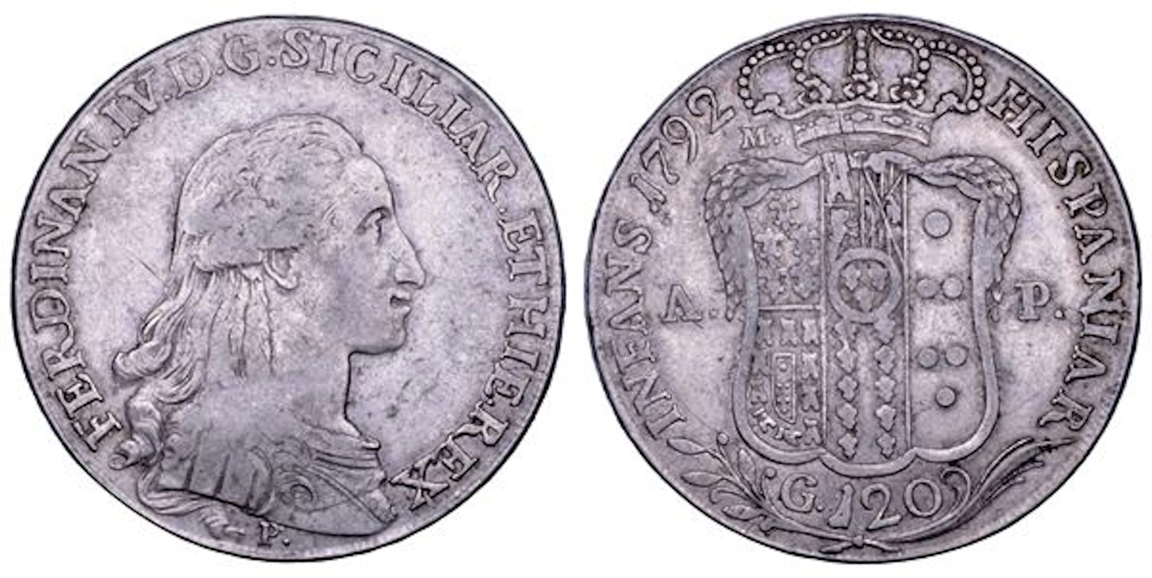 NAPOLI. FERDINANDO IV DI BORBONE, 1759-1799. I PERIODO. Piastra da