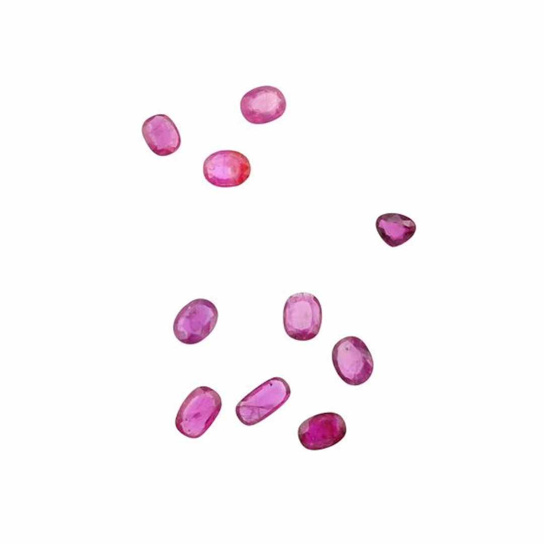 Collection of unmounted rubies, of various shapes and treatments