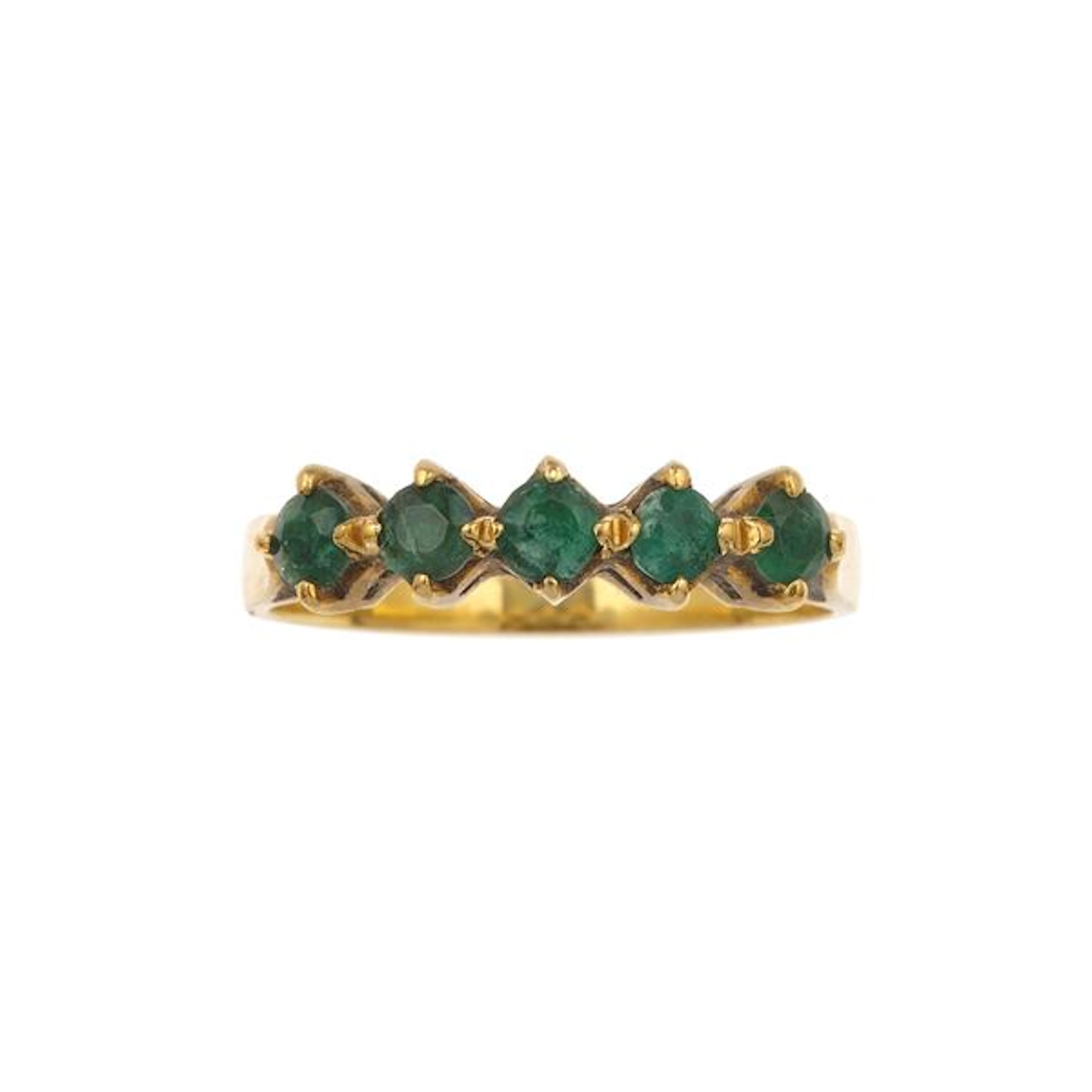 Emerald and gold ring