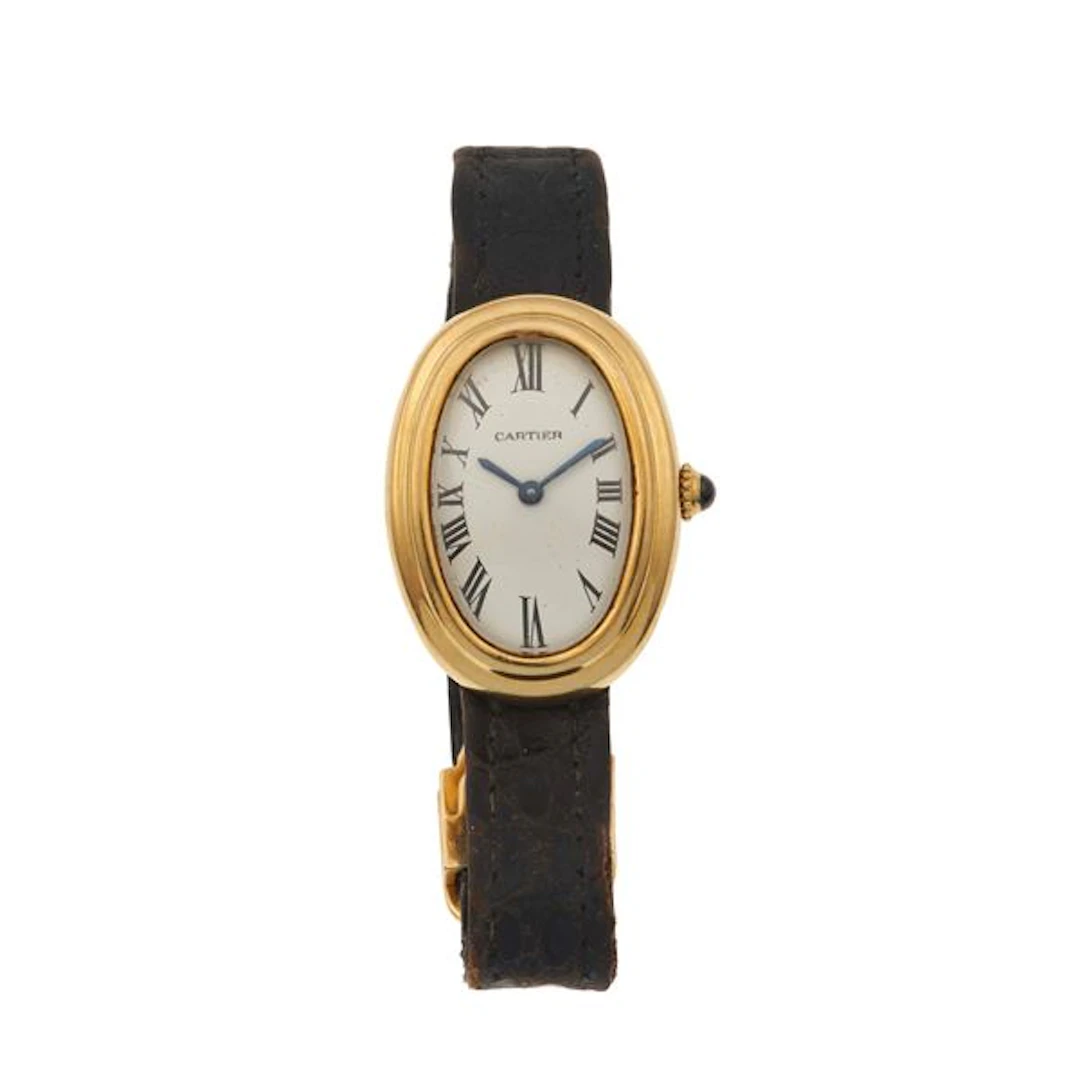 Lady's gold wristwatch. Signed Cartier, 780941308. Movement not serviced
