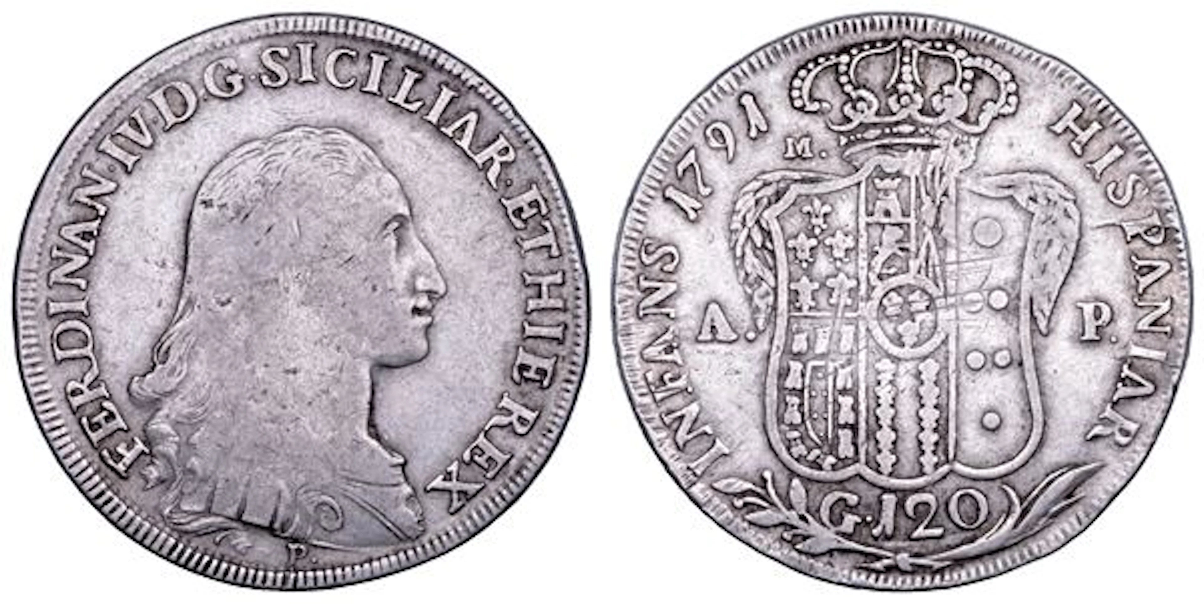NAPOLI. FERDINANDO IV DI BORBONE, 1759-1799. I PERIODO. Piastra da