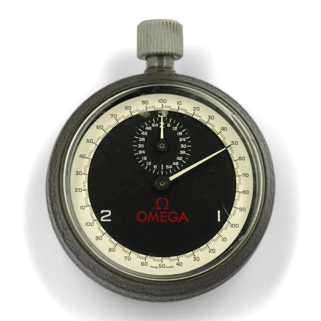 Cronometro da gara, quadrante bitonale bianco e nero 54 mm