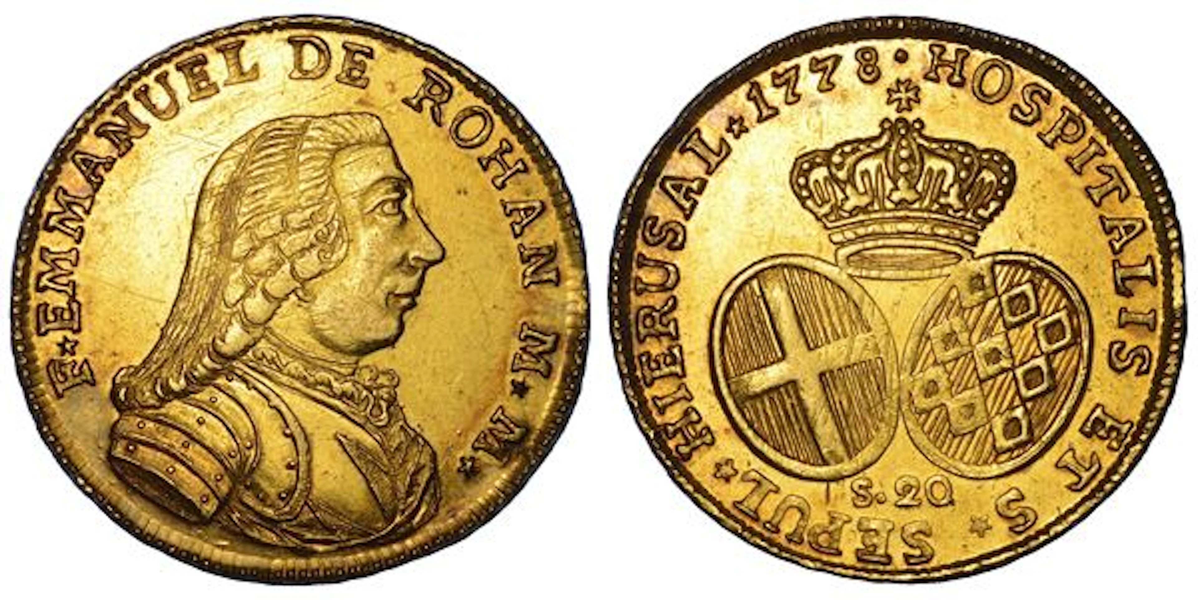 MALTA. EMMANUEL DE ROHAN, 1775-1797. 20 scudi 1778.