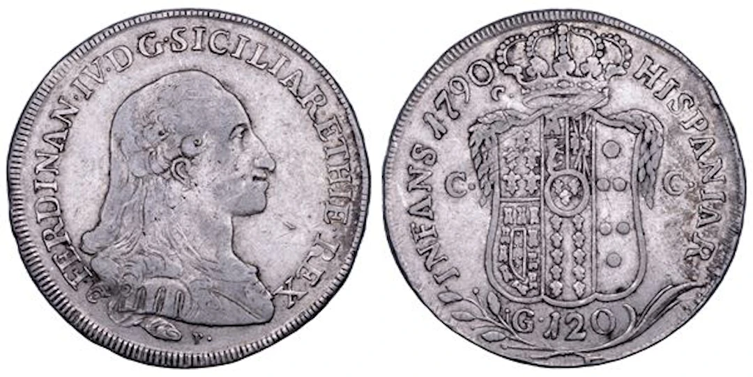 NAPOLI. FERDINANDO IV DI BORBONE, 1759-1799. I PERIODO. Piastra da