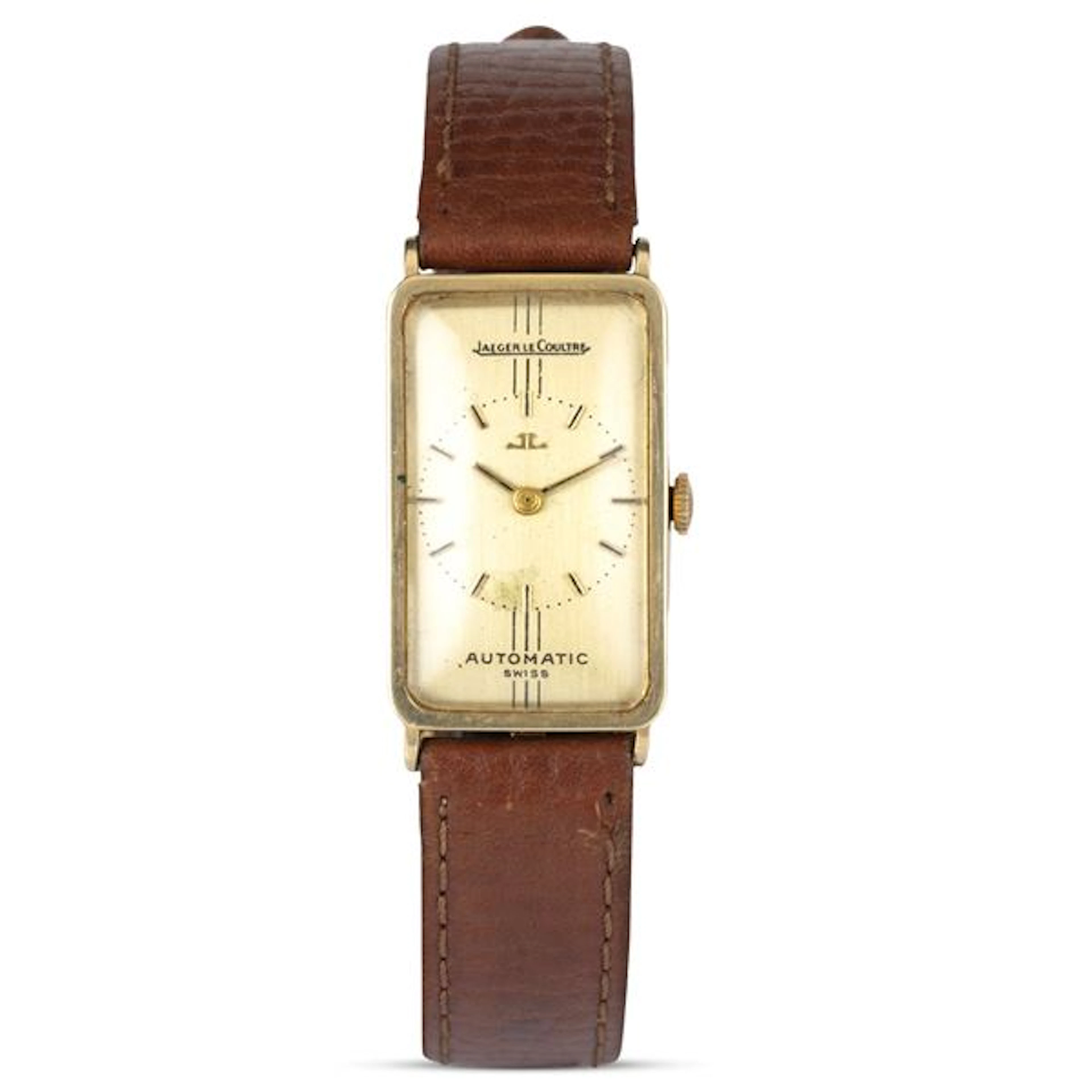 Orologio di forma ref. 7558 in oro giallo 14k, quadrante champagne