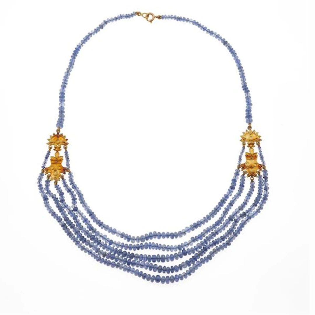 Sapphire and gold necklace