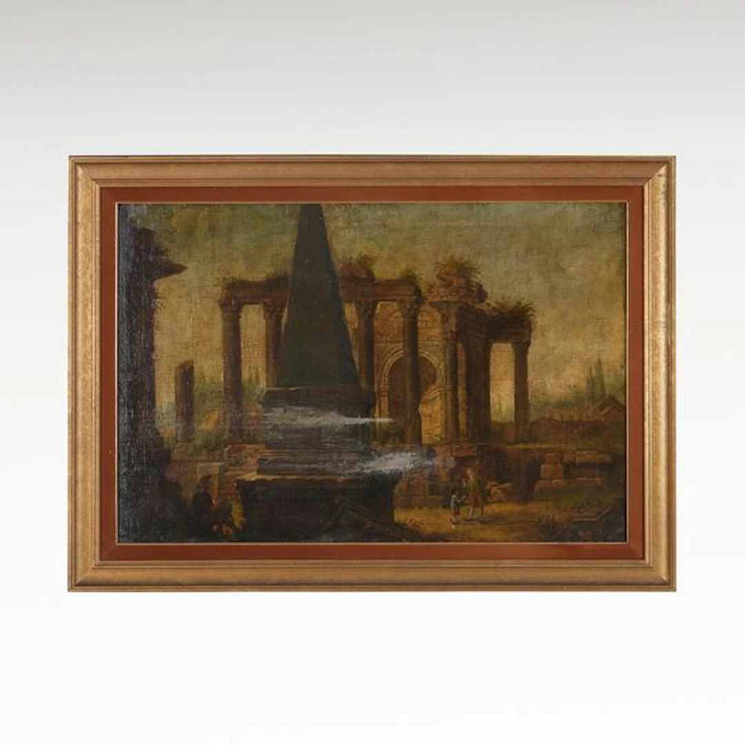 Pittore del XX secolo Capriccio con figure