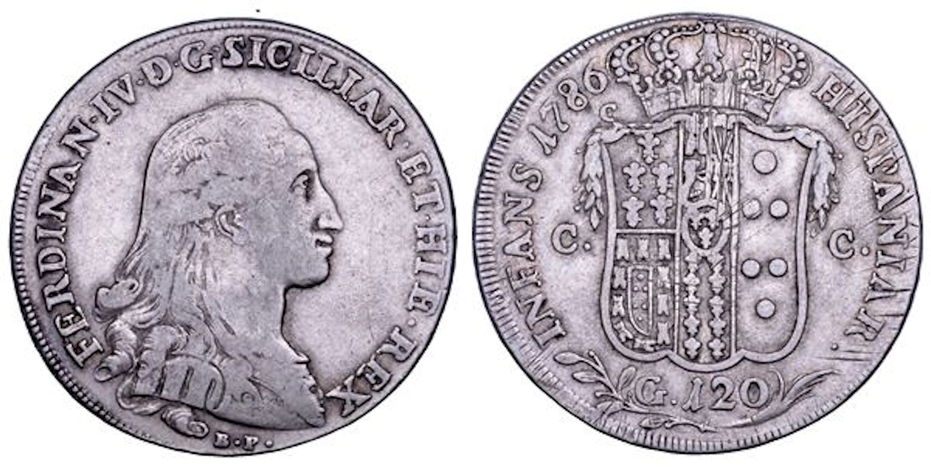 NAPOLI. FERDINANDO IV DI BORBONE, 1759-1799. I PERIODO. Piastra da