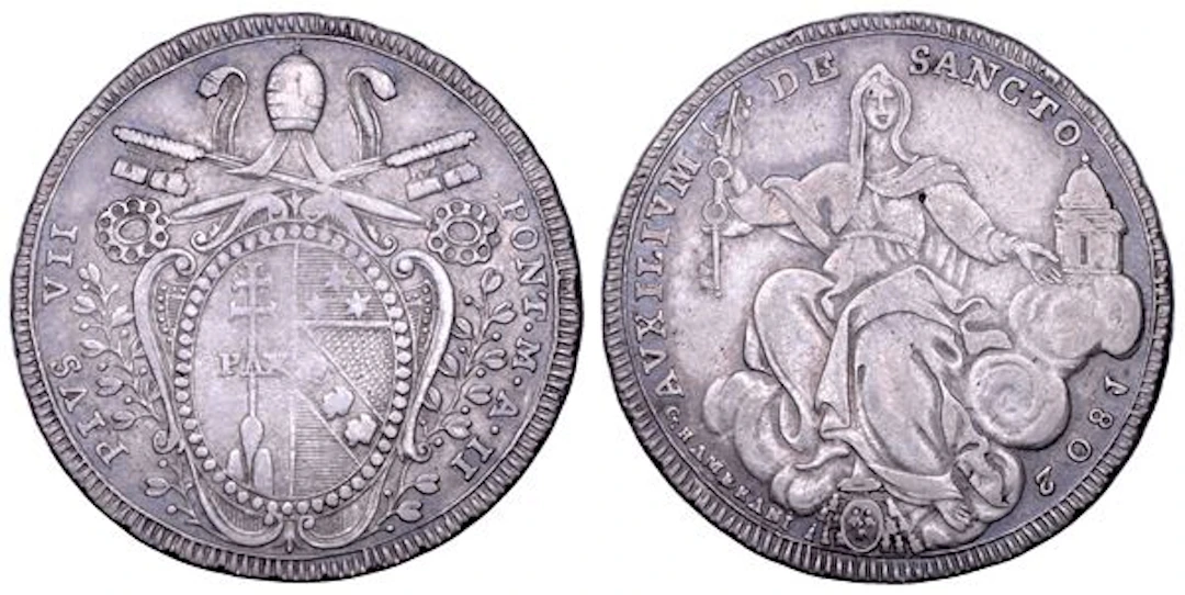 STATO PONTIFICIO. PIO VII (Gregorio Luigi Barnaba Chiaramonti), 1800-1823.